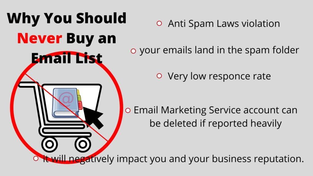 5 reasons why you should never buy an email list