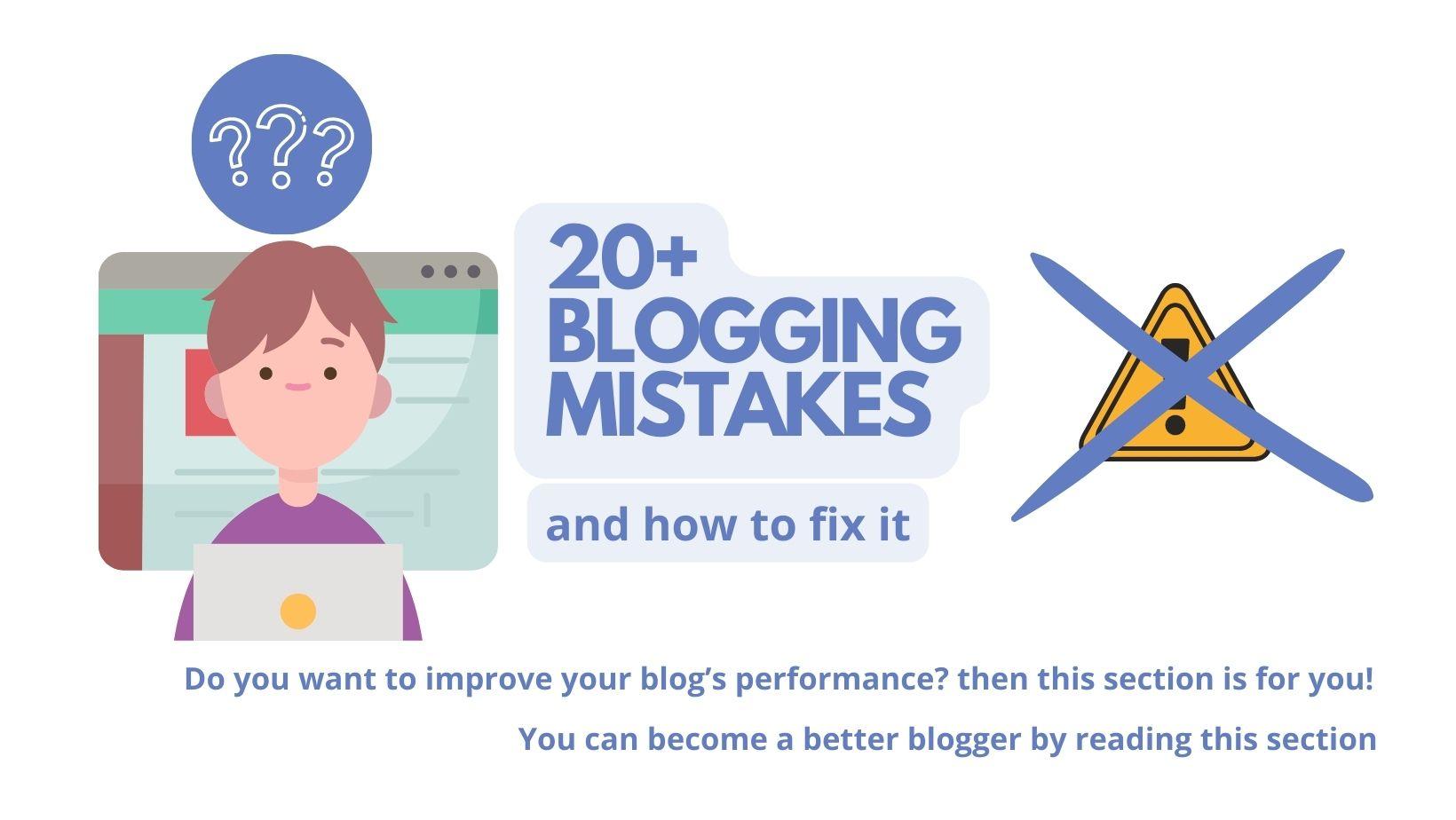 beginner blogger mistakes