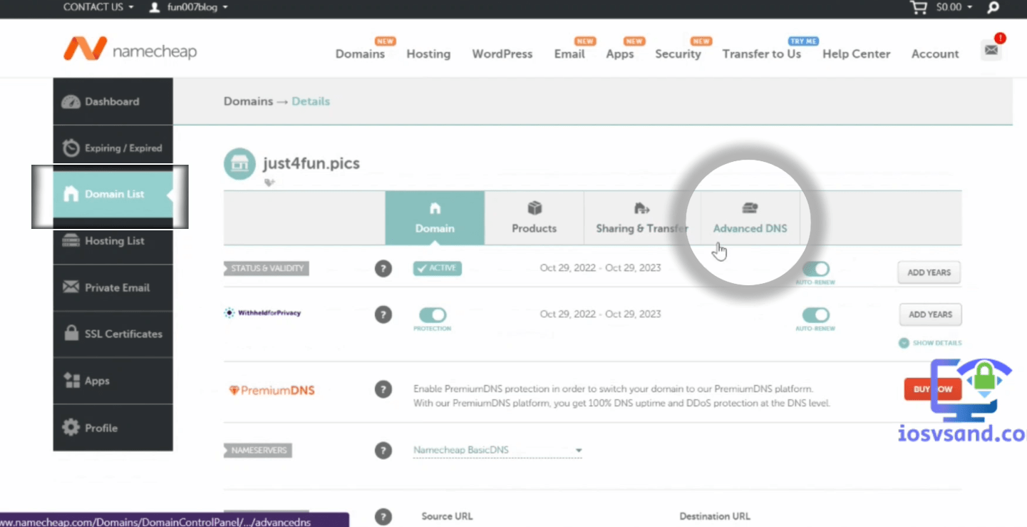 namecheap advanced dns cloudways hosting